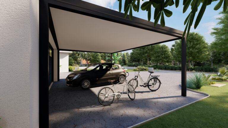 Carport panneaux sandwich normandie