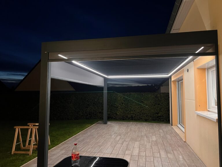 Réalisation-Pergola-Normande-standard dimension motorisée